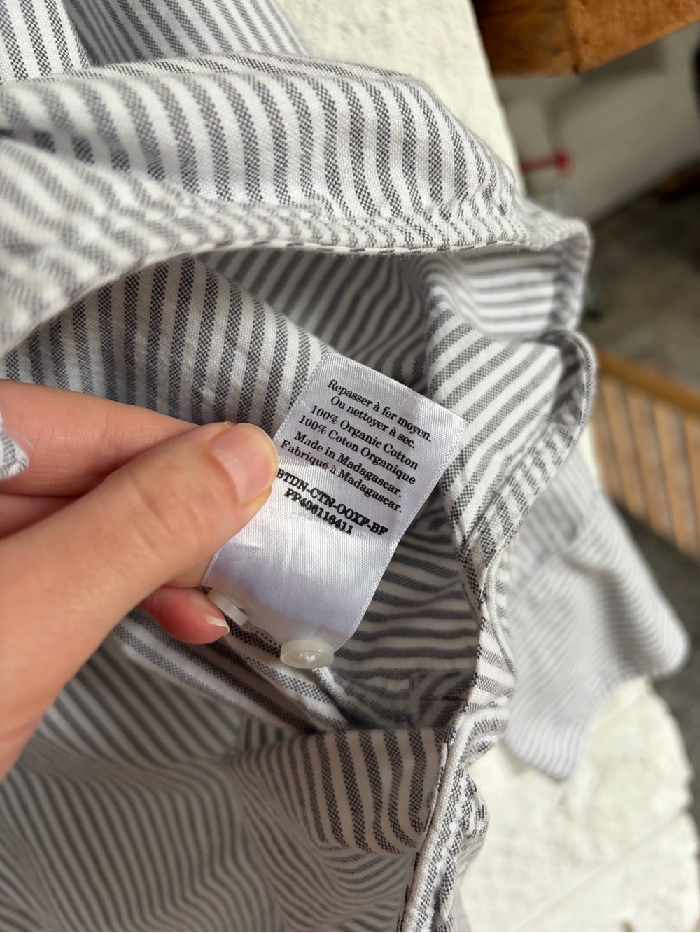 Everlane The Boxy Oxford Black/White - Picture 15 of 15